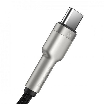 Кабель Baseus CAKF000201 Cafule Series Metal Data Cable USB to Type-C 66W 2m черный - фото 3 - id-p176805118