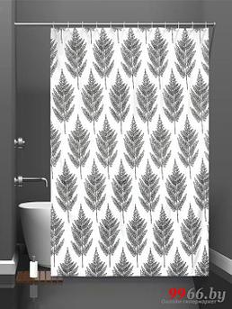 Шторка душевая занавеска штора для ванной комнаты Bath Plus Fur-Tree 180x180cm тканевая с принтом