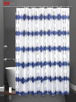 Шторка душевая занавеска штора для ванной комнаты Bath Plus Trend 180x180cm синяя тканевая