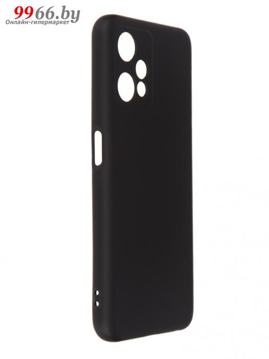 Чехол DF для Realme 9 Pro Silicone с микрофиброй Black rmOriginal-20