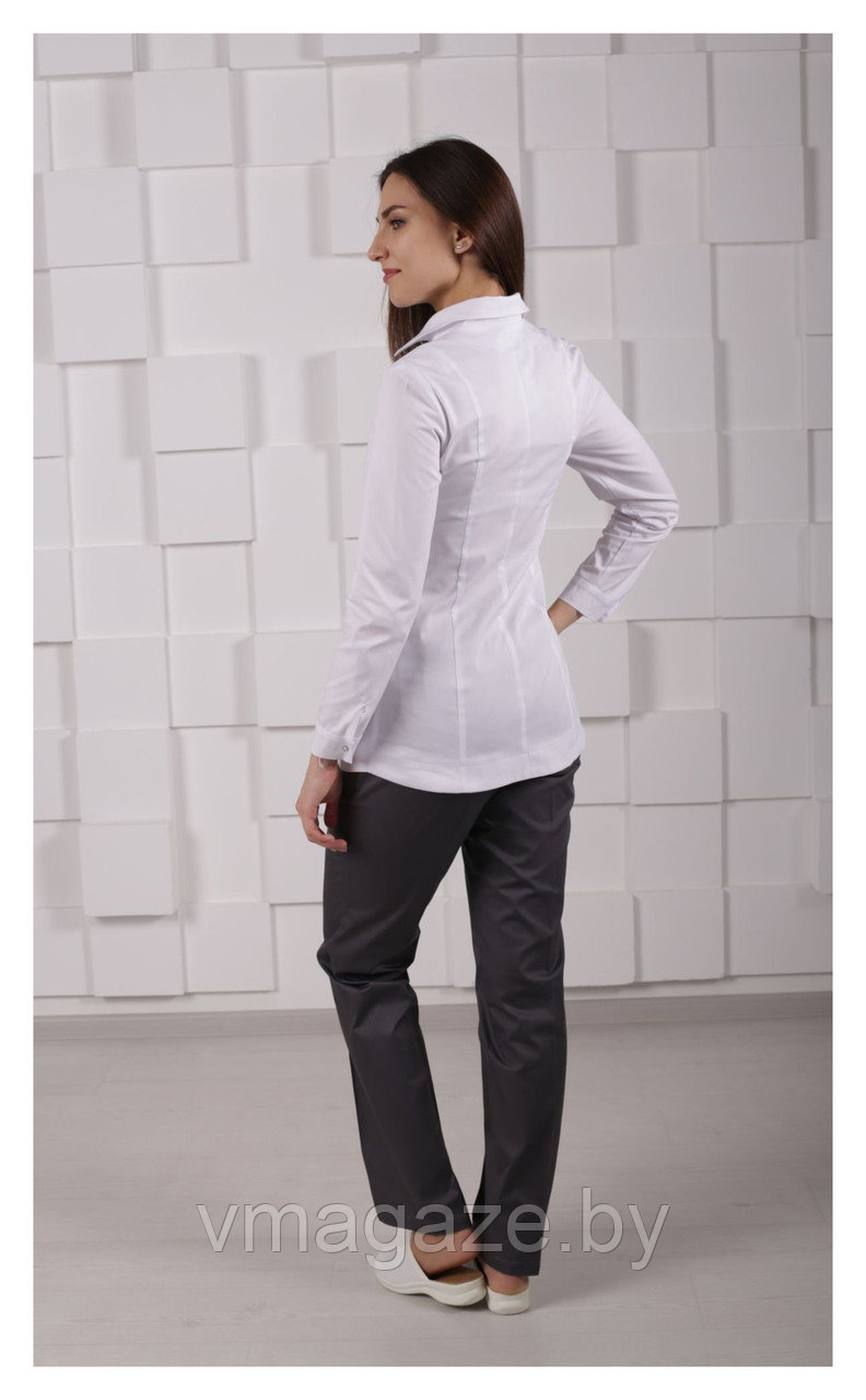 Блуза рабочая, для персонала (без отделки, цвет белый) - фото 2 - id-p176807755