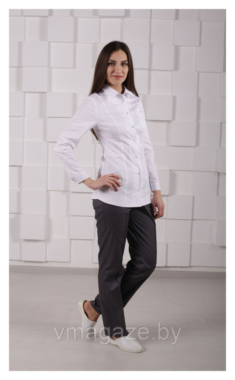 Блуза рабочая, для персонала (без отделки, цвет белый) - фото 1 - id-p176807755