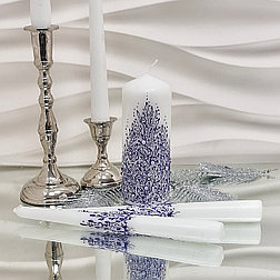 Набор свадебных свечей "Нежность" для обряда "Семейный очаг" в фиолетовом цвете
