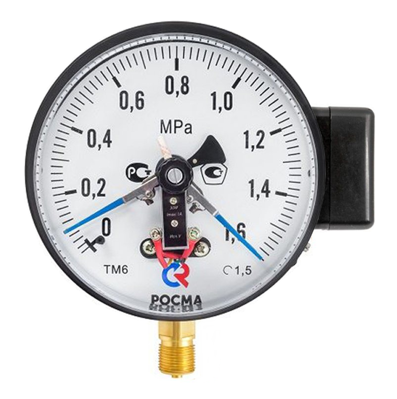 Манометр электроконтактный ТМ-610Р.05(0-40MPa) M20x1,5.1,5.*.Зав.№. O2 Кислород