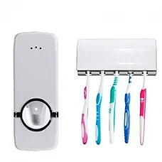 Дозатор для зубной пасты с держателем зубных щёток Toothpaste Dispenser, фото 2