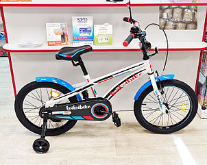 Велосипед детский двухколесный  18" спорт белый, арт. M18-2BW