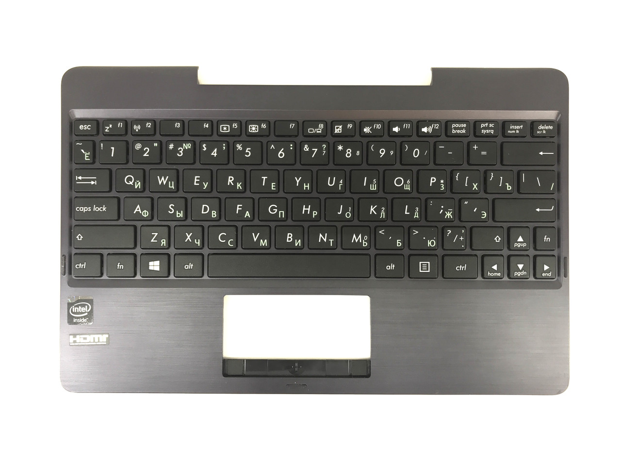 Верхняя часть корпуса (Palmrest) Asus Transformer Book T100 с клавиатурой, серый