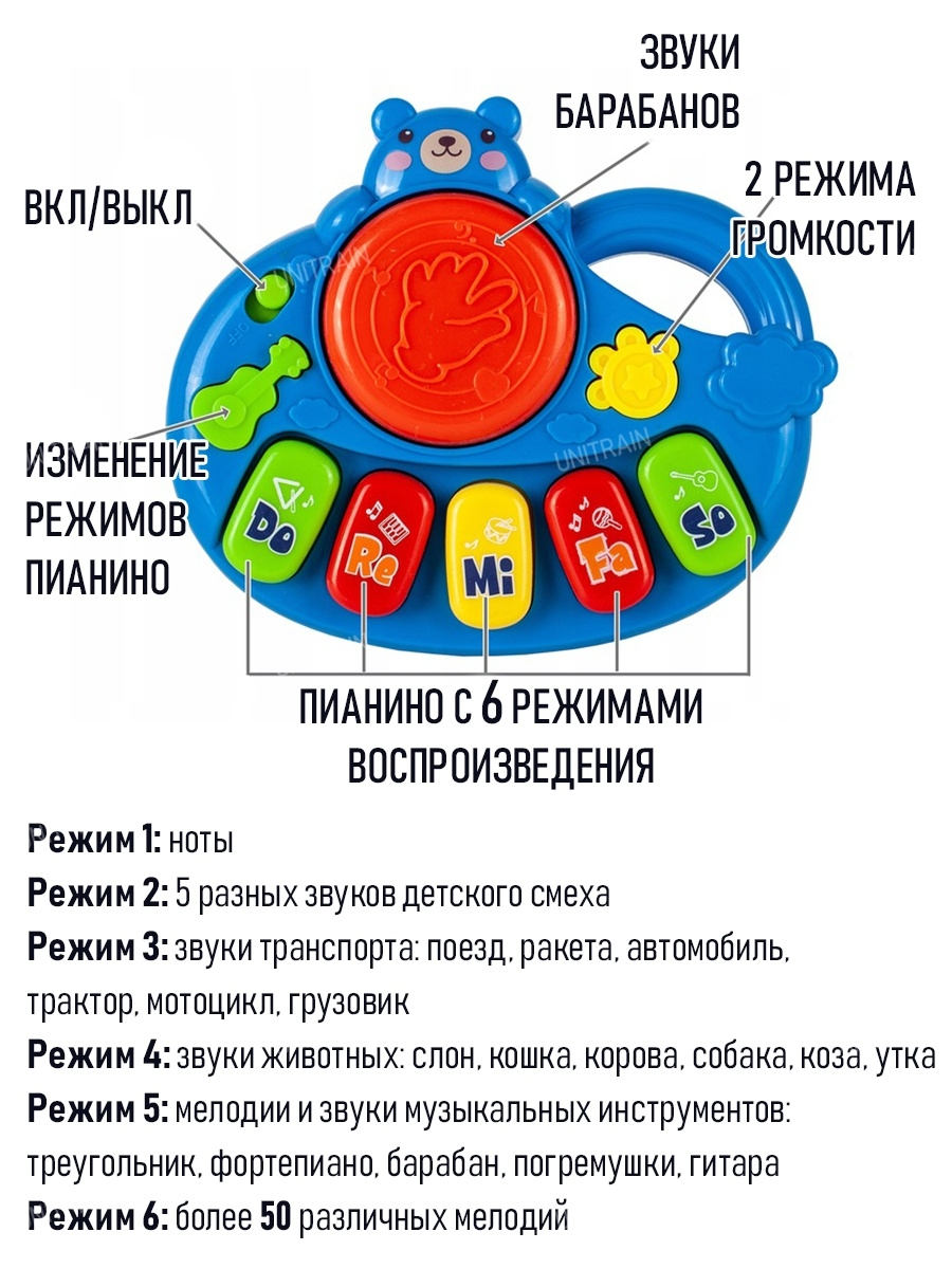 Игровой развивающий центр ходунки-каталка со светом и звуком, съемные игрушки, доска для рисования 668-167 - фото 3 - id-p173977981