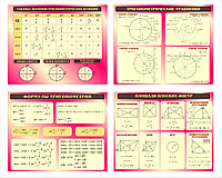 Стенды по математике, р-р 100*75 см, в розовом цвете