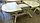 Стол обеденный раскладной Пан из массива ольхи, тон Cream White, фото 2