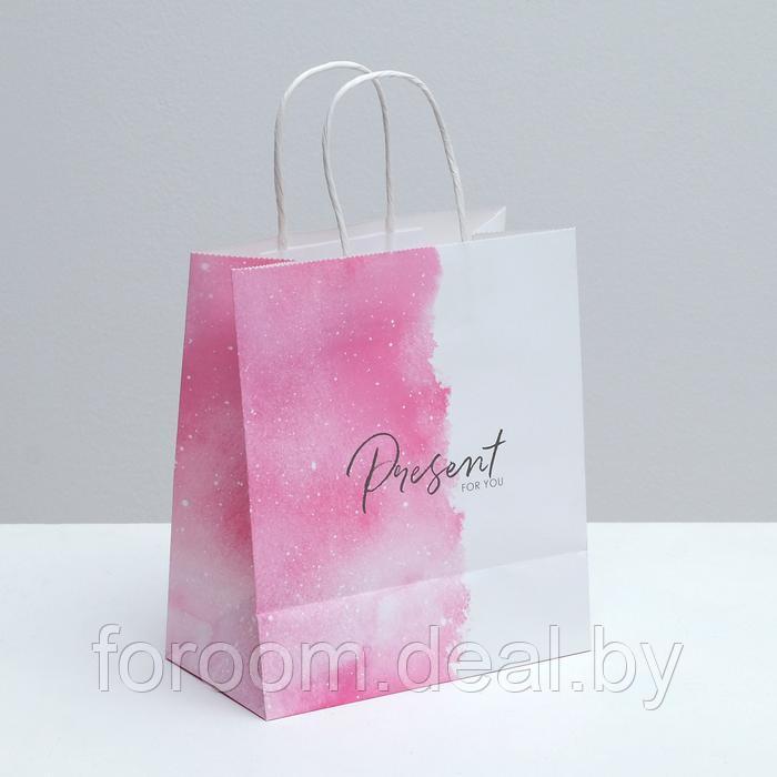 Пакет подарочный крафтовый "Present for you" 22x12x(h)25см Дарите Счастье 4753236 - фото 1 - id-p176867655