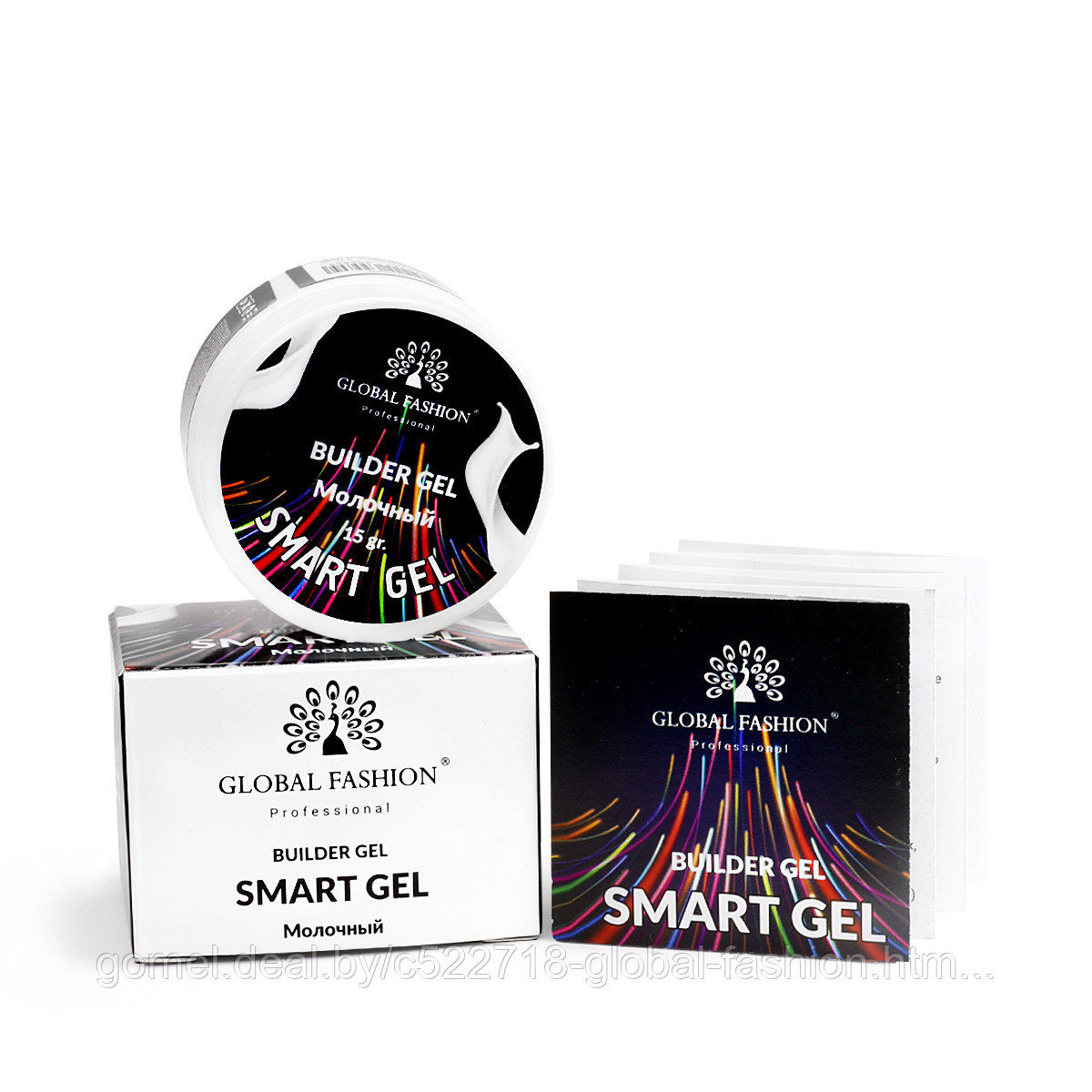 Гель для моделирования ногтей, двухфазный, Smart Gel 15 гр, молочный - фото 2 - id-p176867427