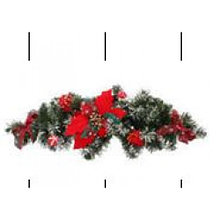 Декорация рождественская подвесная красная 45 см. арт. pant-2902