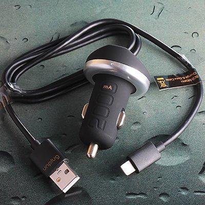 Автомобильное зарядное устройство для Appie - Unplug Car Charger на 2 USB + кабель Lightning - фото 4 - id-p176884366