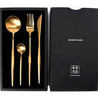 Набор столовых приборов Maison Maxx Stainless Steel Modern Flatware Set Gold