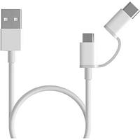 USB кабель USB - Type-C / microUSB для зарядки и синхронизации (SJX02ZM) длина 1 метр, белый