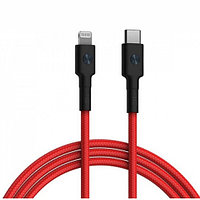 USB кабель ZMI Type-C + Lighting для зарядки и синхронизации, длина 1,0 метр (AL873) Красный