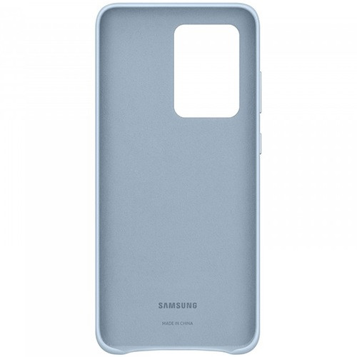 Чехол для Galaxy S20 Ultra накладка (бампер) Samsung Leather Cover (EF-VG988LLEGRU) небесно-голубой - фото 2 - id-p136941601