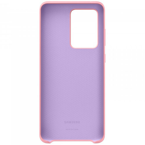 Чехол для Galaxy S20 Ultra накладка (бампер) Samsung Silicone Cover (EF-PG988TPEGRU) розовый - фото 2 - id-p158671812