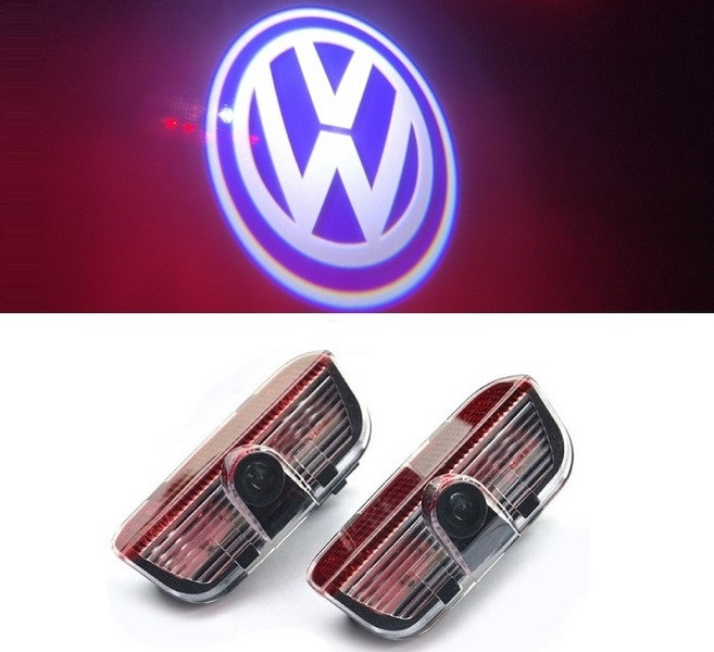 Штатная подсветка в двери с логотипом VW - фото 1 - id-p166084331