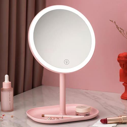 Настольное зеркало с подсветкой Jordan&Judy LED Makeup Mirror NV529 (Розовый) - фото 1 - id-p176889380