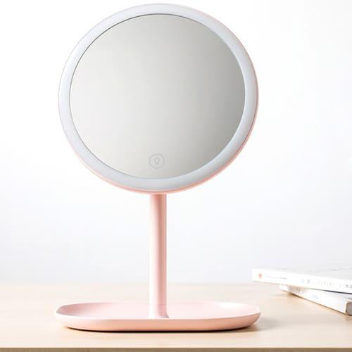 Настольное зеркало с подсветкой Jordan&Judy LED Makeup Mirror NV529 (Розовый) - фото 2 - id-p176889380