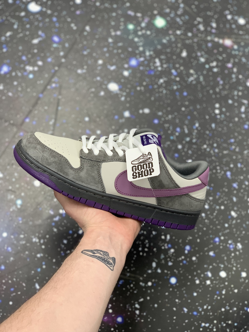 Кроссовки Nike Dunk SB Grey Purple Low