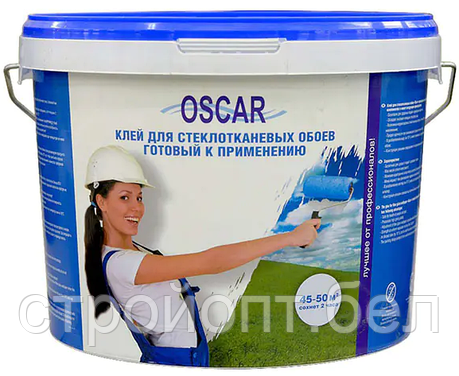 Клей для стеклообоев (стеклохолста) OSCAR, 10 кг, РФ, фото 2