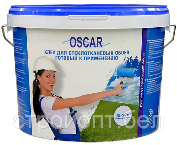 Клей для стеклообоев (стеклохолста) OSCAR, 10 кг, РФ - фото 1 - id-p176897960