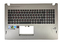 Верхняя часть корпуса (Palmrest) Asus ROG STRIX GL502 с клавиатурой, с подсветкой, серебристый