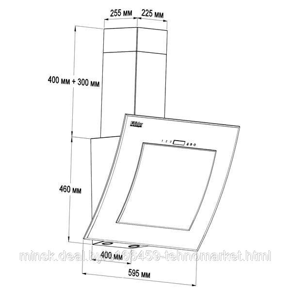 Вытяжка BACKER AH60E-WAV180RC Black Glass - фото 3 - id-p176460751