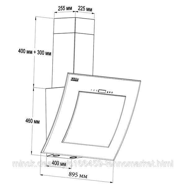 Вытяжка BACKER AH90E-WAV180RC Black Glass - фото 2 - id-p176470712