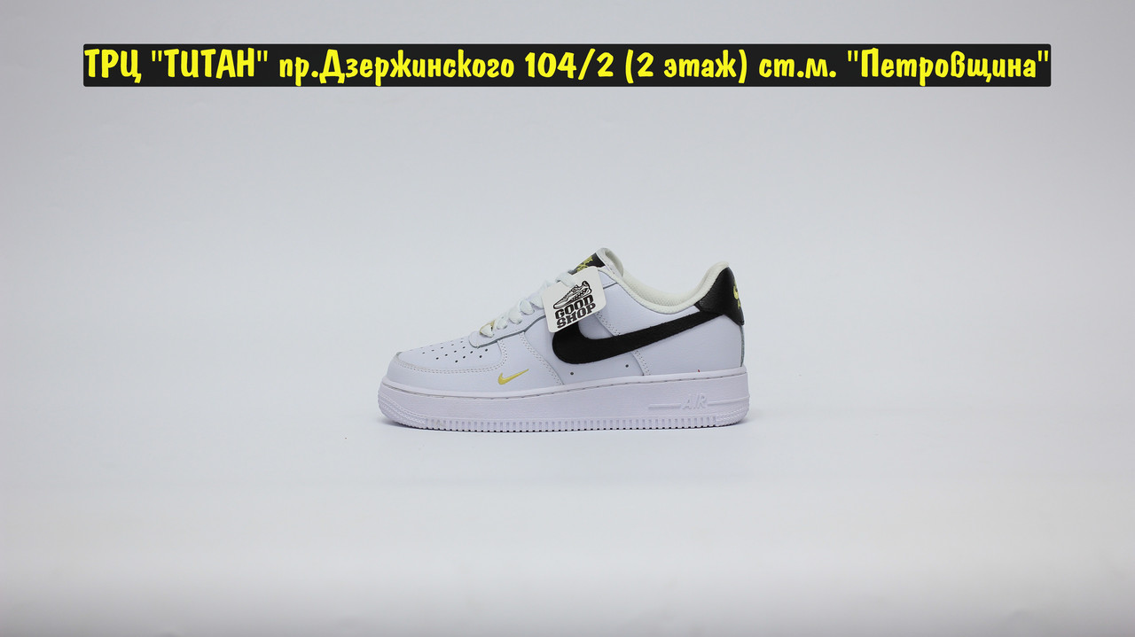 Кроссовки Nike Air Force 1 '07 ESS Low White Black Gold - фото 3 - id-p164022100