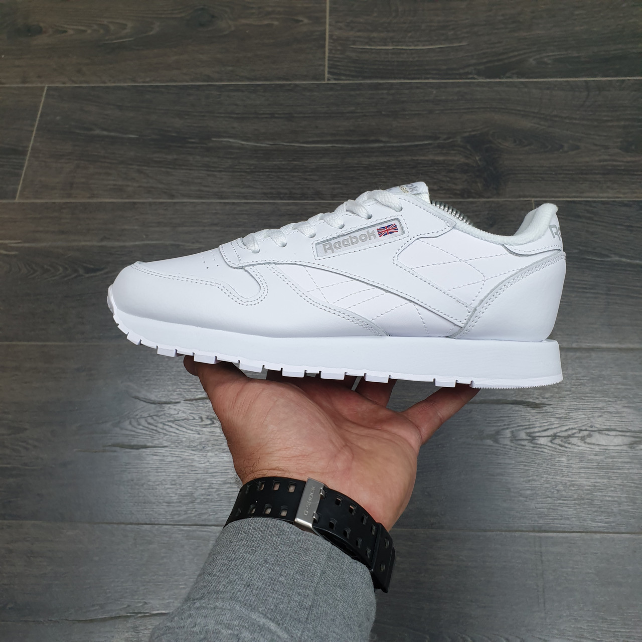 Кроссовки Reebok Classic Leather All White - фото 1 - id-p76978446