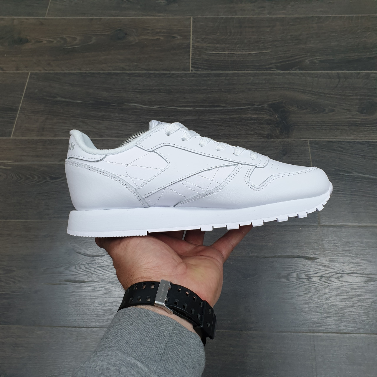 Кроссовки Reebok Classic Leather All White - фото 2 - id-p76978446