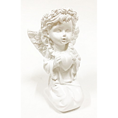 Статуэтка ангел с сердцем малый белый 18см, арт.клн-10 - фото 1 - id-p176960341