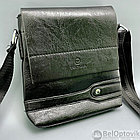 Мужская сумка (планшет), 18523 см, отд. на молнии, наружный карман, длинный ремень, цв.черный, фото 2