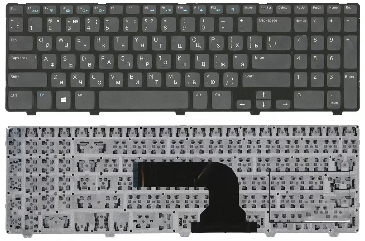 Клавиатура для ноутбука Dell Inspiron 15R 3521, 15R 5521, черная - фото 1 - id-p176962373