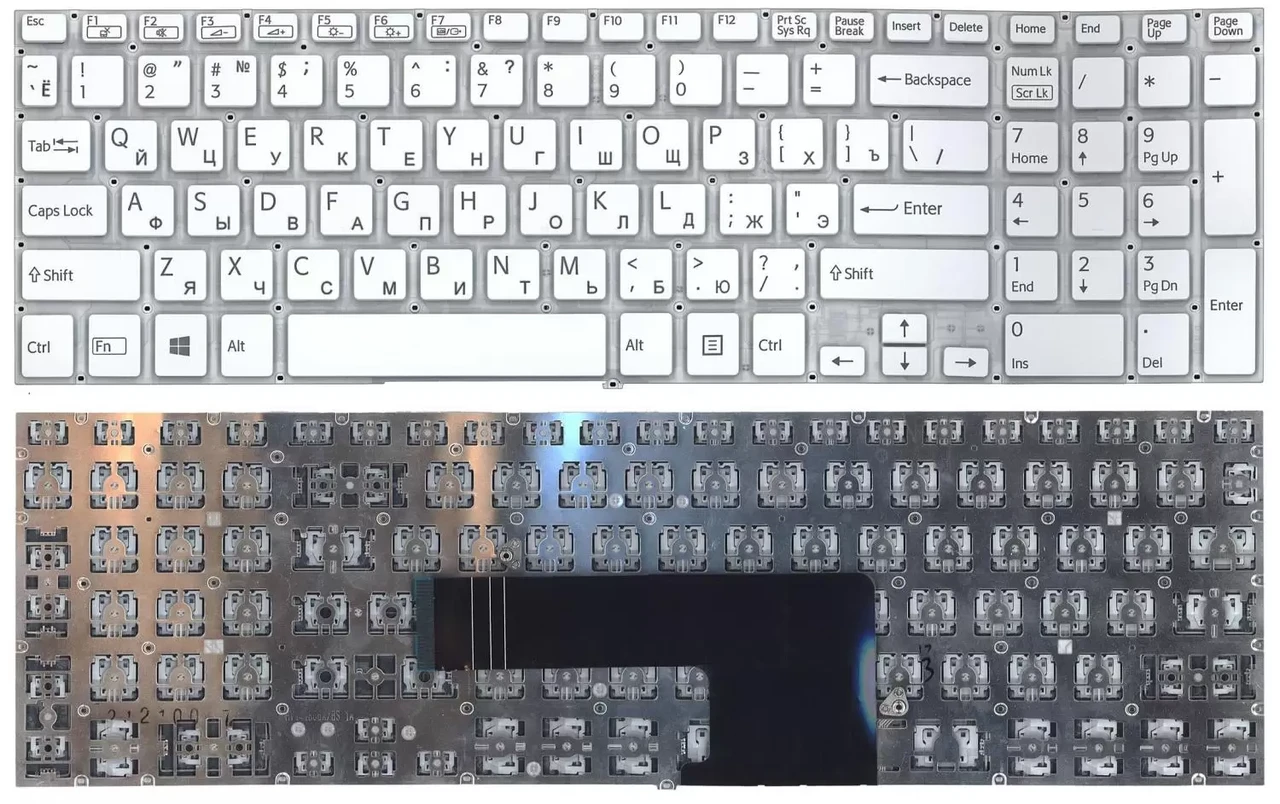 Клавиатура для ноутбука Sony FIT 15 SVF15 белая