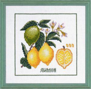 2103 Лимон Наборы для вышивания 21х21 см, фото 2