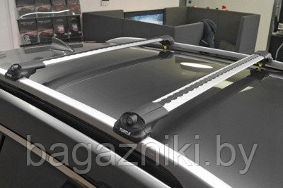 Багажник на крышу авто TURTLE AIR 1 silver на рейлинги (122 см) - фото 4 - id-p176977846