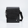 Мужская сумка (планшет), 18*5*23 см, отд. на молнии, наружный карман, длинный ремень, цв.черный, фото 2