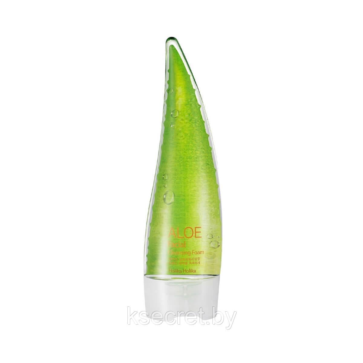 Очищающая пенка для умывания с алоэ Holika Holika Aloe Cleansing Foam - 150ml - фото 2 - id-p176981188