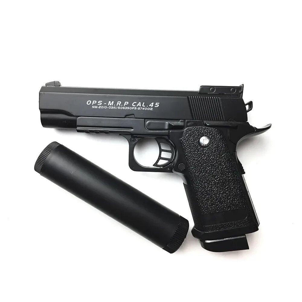 Пистолет игрушечный D.1A со съемным магазином и пульками - фото 2 - id-p176984771