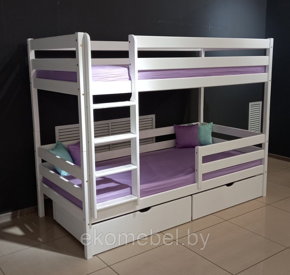 Двухъярусная кровать "Моритц 2" (80х160, 80х180, 90х200 см) Массив сосны