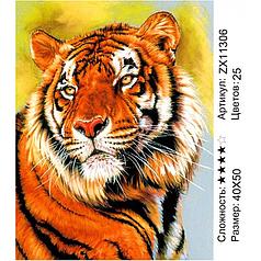 Картина стразами Просто тигр (ZX11306) круглые стразы