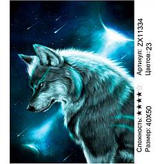 Алмазная мозаика Космический волк (ZX11334) круглые стразы