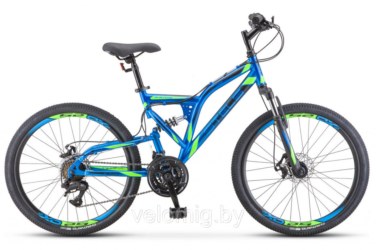 Велосипед Stels Mustang MD 24 V010 (синий/зеленый, 2022)