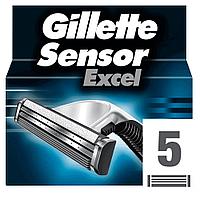 Gillette Sensor Excel for Men 5 шт. Мужские сменные кассеты / лезвия для бритья