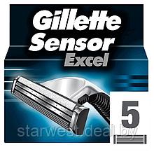 Gillette Sensor Excel for Men 5 шт. Мужские сменные кассеты / лезвия для бритья